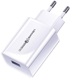 Мережевий зарядний пристрій Usams US-CC083 T22 USB 18W Fast Charging White (6958444970127) - зображення 1