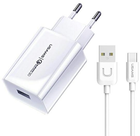 Ładowarka sieciowa Usams US-CC083 T22 USB 18W Fast Charging biała + kabel USB - USB-C T48 1 m biały (6958444900681) - obraz 1