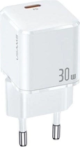 Мережевий зарядний пристрій Usams US-CC148 T45 USB-C mini 30W PD 3.0 Fast Charging White (6958444974903) - зображення 1