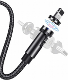 Kabel magnetyczny Usams U59 Fast Charge USB - Lightning 2.1 A 1 m pleciony Czarny (6958444924465) - obraz 1
