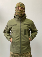 Армейская куртка SoftShell водонепроницаемая, теплая, цвет олива, XXL - изображение 2
