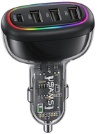 Автомобільний зарядний пристрій Usams C34 48W Fast Charge Black (6958444902500) - зображення 1