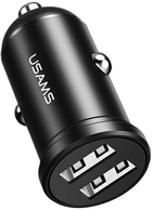 Автомобільний зарядний пристрій Usams Mini 2.4A Black (6958444924731) - зображення 1