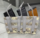 Армейский подсумок на 3 автоматных магазина YAKEDA, сумка на 3 магазина для АК, пиксель Нато - изображение 3