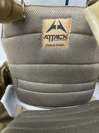 Плитоноска з 7 підсумками Attack Tactical , колір – Койот, система MOLLE з підсумками, plate carrier molle placard - зображення 8