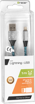 Kabel Tracer USB-A do Lightning 1 m czarny/niebieski (TRAKBK46269) - obraz 3