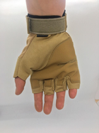 Військові штурмові рукавички без пальців Combat похідні армійські захисні Пісочний - XL (2399903) Kali - зображення 5