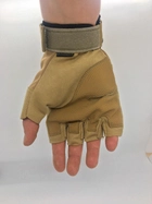 Військові штурмові рукавички без пальців Combat похідні захисні армійські Пісочний L (2399902) Kali - зображення 4