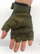 Военные штурмовые перчатки без пальцев Combat походные армейские защитные Оливка - L (2399905) Kali - изображение 5