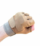 Тактические беспалые перчатки военные армейские защитные охотничьи Койот L (23994) Kali - изображение 3