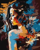Картина по номерам Люди. Девушка-загадка, , 40х50см, в термопакете, Идейка (KHO7303)