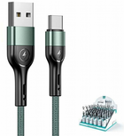 Кабель Usams U55 2 A USB Type-A на USB Type-C 1 м Green (SJ449USBSG02) (6958444945262) - зображення 1