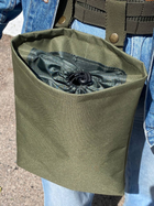 Подсумок для сброса отстрелянных магазинов АК с подкладкой и затяжкой на резинке, цвет Олива - изображение 2
