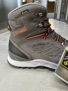 Ботинки трекинговые Lowa Explorer Gtx Mid 43.5 р, Grey/ flame (серый/оранжевый), легкие туристические ботинки - изображение 6