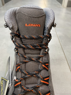 Ботинки трекинговые Lowa Explorer Gtx Mid 43.5 р, Grey/ flame (серый/оранжевый), легкие туристические ботинки - изображение 7