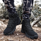 Військово-тактичні водонепроникні шкіряні черевики BLACK і зігрівальні устілки 10 пар 45 р. - зображення 8