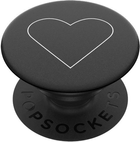 Тримач і підставка для телефону PopSockets White Heart Black (842978133751) - зображення 1