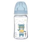 Бутылка антиколиковая с широким отверстием 240 мл PP Easystart Bonjour Paris Canpol babies Синяя (5901691844377)