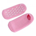 Розовые увлажняющие гелевые носочки SPA Gel Socks с приятным ароматом