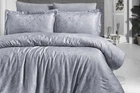 Постельное белье First Choice. Jaсquard Satin Lamone Gri-Евро