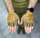 Перчатки тактические Беспальцевые Yakeda, цвет Койот, размер M - изображение 2