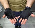 Перчатки тактические Беспальцевые Yakeda, цвет черный, размер L - изображение 3