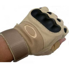 Тактичні рукавиці без пальців Combat М койот - зображення 2