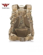 Рюкзак тактический военный с карманом для шлема, каски и съемным Рпс поясом YAKEDA 55L Multicam KYF050 - изображение 8