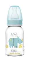 Бутылка с узким отверстием 120 мл рисунком Canpol Babies Бирюзовый (5903407591001)