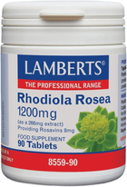 Suplement diety Lamberts Rhodiola Rosea 1200 mg 90 tabletek (5055148411855) - obraz 1