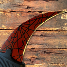 Нож Karambit CS GO керамбит с ножнами красный с черной паутиной - изображение 3