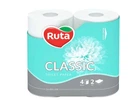Туалетний папір RUTA Classic 4 рулони 2шт білий
