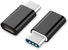 Адаптер Gembird USB 2.0 Type-C adapter (CM/MicroUSB-F) Black (A-USB2-CMmF-01) - зображення 1