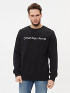 Bluza bez kaptura męska Calvin Klein Jeans J30J322549-BEH L Czarna (8719856759902) - obraz 1