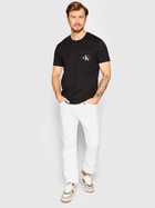 Koszulka męska bawełniana Calvin Klein Jeans J30J320936-BEH S Czarna (8719855869145) - obraz 3