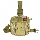 Тактична військова сумка на стегно під аптечку (без комплектації), кольору "мультикам"