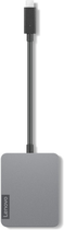 Док-станція Lenovo USB-C Travel Hub Gen2 Grey (4X91A30366) - зображення 3