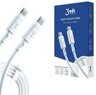 Kabel 3MK USB Type-C-USB Type-C 1 m White (5903108444088) - obraz 1