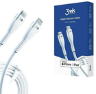 Kabel 3MK USB Type-C-Apple Lightning 1 m White (5903108444071) - obraz 1