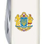 Швейцарський ніж Victorinox SPARTAN UKRAINE 91мм/12 функцій, білі накладки, Великий Герб України - зображення 4