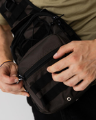 Многофункциональная мужская сумка слинг, цвет хаки - изображение 2