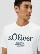 T-shirt męski bawełniany s.Oliver 10.3.11.12.130.2152232-01D2 S Biały (4099975523801) - obraz 4