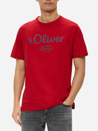 T-shirt męski bawełniany s.Oliver 10.3.11.12.130.2152232-31D1 3XL Czerwony (4099975523795)