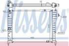 Радиатор охлаждения двигателя NISSENS 63062A Opel Ascona 03055158, 1300015