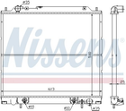 Радіатор охолодження двигуна NISSENS 62855 MR126102, MR126103, MR126105