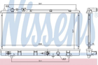 Радіатор охолодження двигуна NISSENS 69463 FS6W15200A, FS6W15200B, FS8M15200B