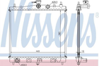 Радиатор охлаждения двигателя NISSENS 62902A Renault Clio; Nissan Micra, Note 21410AX600, 21410BC20A, 21410BH40A