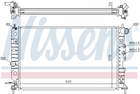 Радіатор охолодження двигуна NISSENS 630121 Opel Vectra 52479098, 1300185, 1300180
