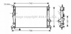 Радиатор охлаждения двигателя AVA COOLING FDA2369 Mazda 3; Volvo S40, V50, C30; Ford Focus, C-Max 30741044, 8603254, 8603621