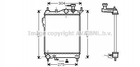 Радиатор охлаждения двигателя AVA COOLING HYA2099 Hyundai Getz 253101C206, 253101C200